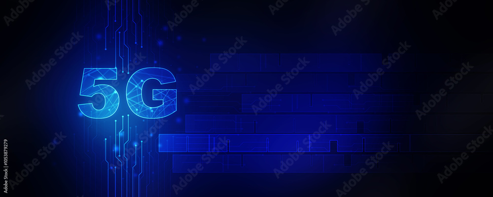 Poster 2d rendering 5g network 5g connection