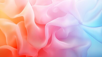 Obraz premium Soft Iridescent Fluid Shapes in Pastel Tones - Abstract Light Reflections and Flowing Motion for Modern Design and Aesthetic Projects