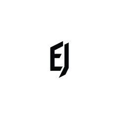 Obraz premium EJ monogram logo design letter text name symbol monochrome logotype alphabet character simple logo
