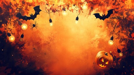 Background template with copy text for Halloween poster design