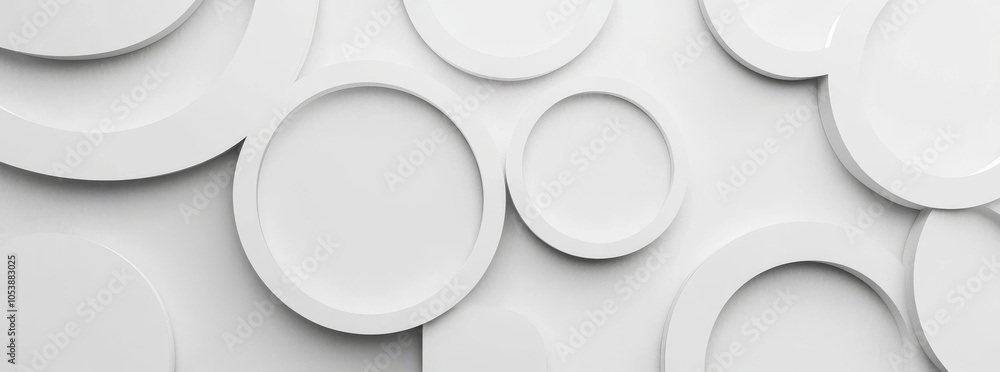 Aufkleber modern transparent white and gray circle background. modern circles template modern design. round sh