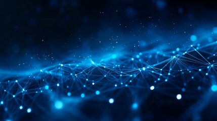 Fototapeta premium Abstract Digital Background with Futuristic Connection Technologies and Network Lines