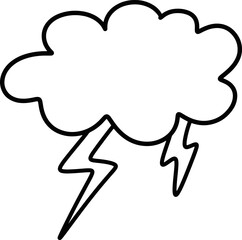 Thunder cloud outline 