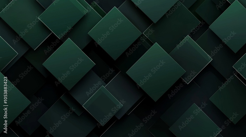 Poster three dimensional volumetric angled cube blocks structure with blur effect. material: 3d rendering r