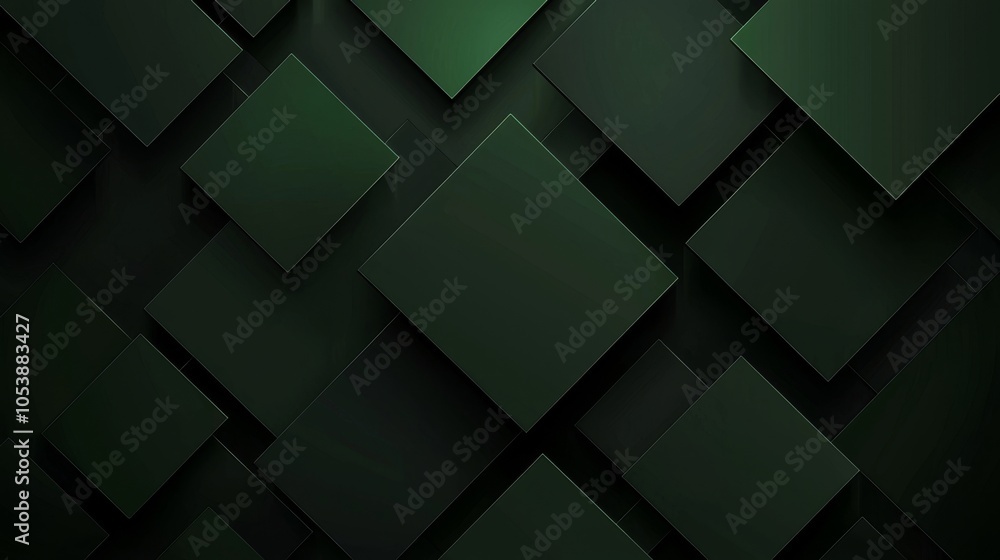 Poster dark green abstract rhombus pattern 4k 8k high definition futuristic minimalist wallpaper. three dim