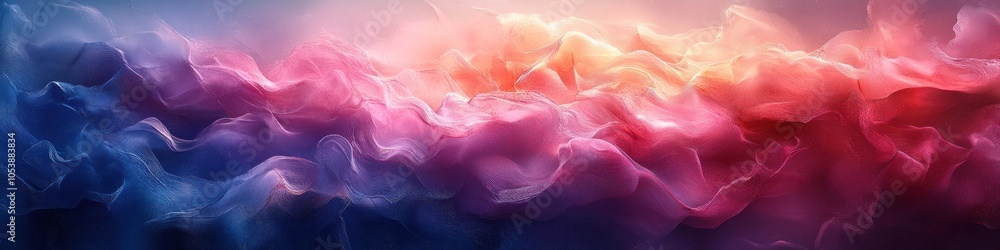 Aufkleber abstract colorful wave patterns blending in a dreamy atmosphere.