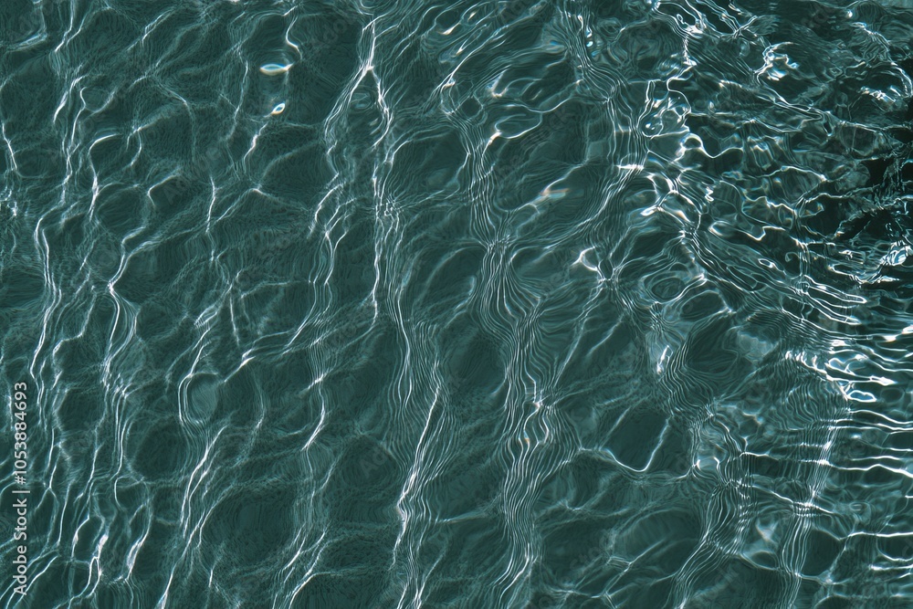 Aufkleber abstract or rippled water texture with waves in a swimming pool. background with high resolution.