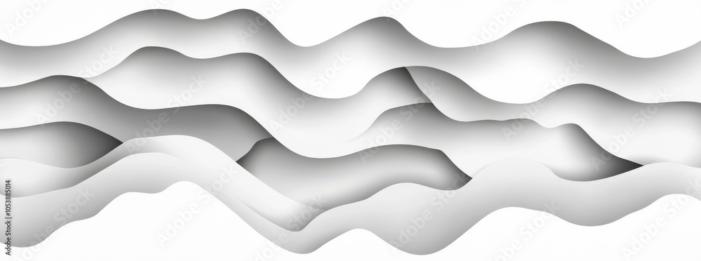 Poster modern topographic map with wavy pattern on white background. paper texture we can see the shades of
