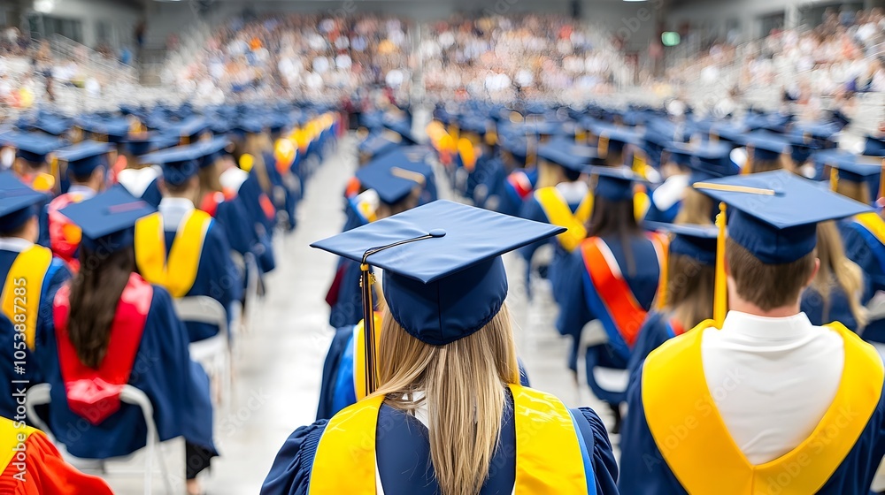Fototapete sophisticated graduation cap with tassel against a simple elegant backdrop empty space for adding te