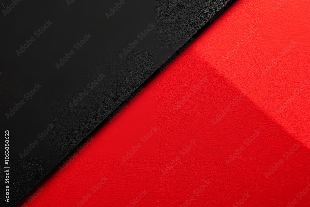 Poster this is a texture of craft red and black paper with a half-two-color pattern, macro. kraft cardboard