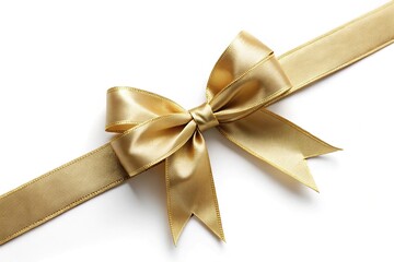 Fototapeta premium Ribbon bow on white background