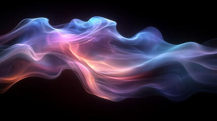 Fototapeta premium Electric smoke trail in vibrant vaporwave gradient