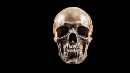 Obraz premium Skull with black background.