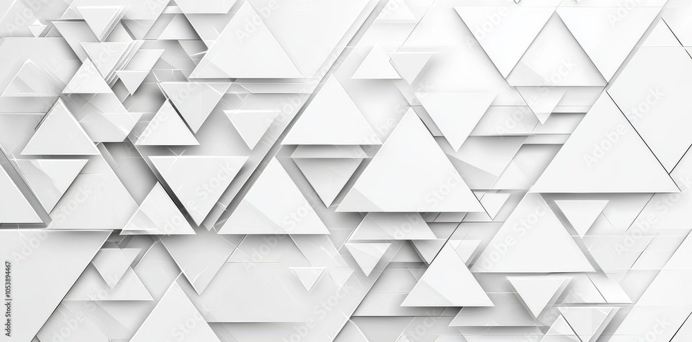 Poster abstract modern white background with layers of textured white transparent material in geometric sha