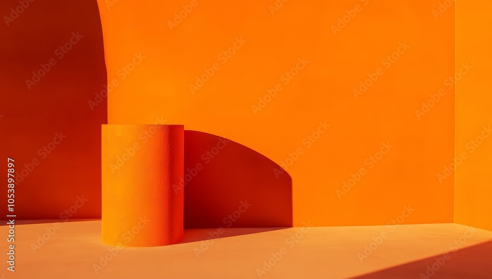 Poster smooth and textured orange gradient background