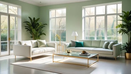 Fototapeta premium Photo interior modern design room 3d illustration