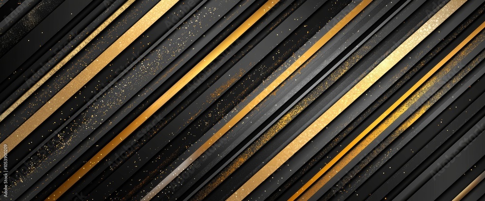 Poster stylish light abstract gold and black pattern with gradient background with diagonal golden lines an