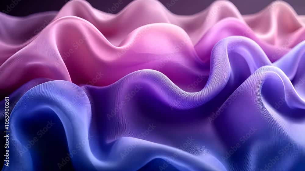 Aufkleber flowing pastel silk fabric creates an elegant and dynamic display of color and texture in the air