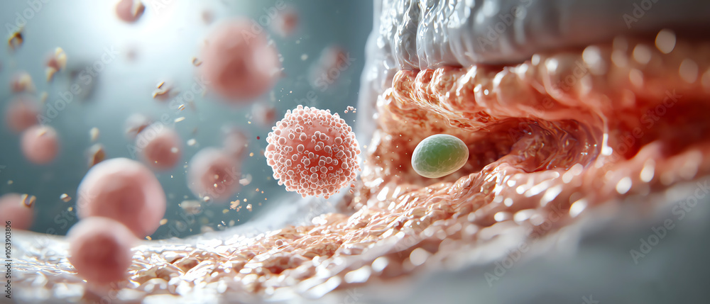 Poster artistic representation of kidney stone dynamics a visual exploration of biological processes
