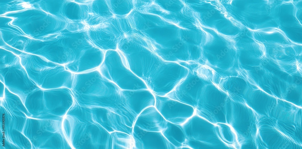 Poster an overlay of a realistic water surface with details like ripples and caustic light effects, using a