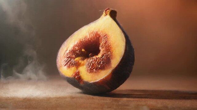 Dessert Fig Peach. Generative AI