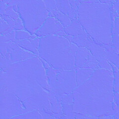 Seamless cracked concrete wall normal map 