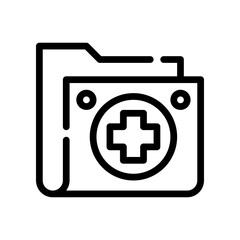 Obraz premium medication icon line icon