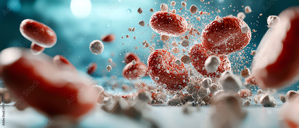 Poster dynamic visualization of kidney stones fragmenting a scientific exploration of stone disintegration 