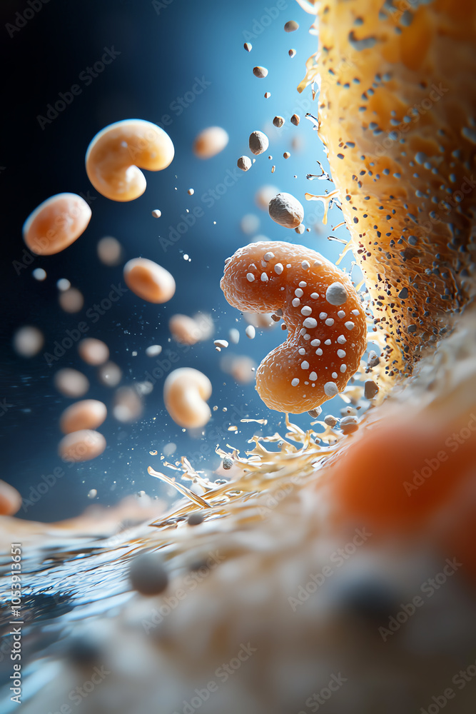 Poster dynamic visualization of kidney stones in motion exploring the journey through the urinary tract