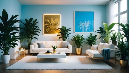 Obraz premium Photo interior modern design room 3d illustration