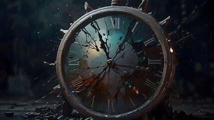 Obraz premium Abstract image of time, nothing is for eternity, life, change