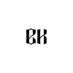 Obraz premium EK monogram logo design letter text name symbol monochrome logotype alphabet character simple logo