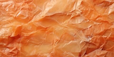 Fototapeta premium Abstract Wrinkled Texture of Orange Paper, a Seamless Pattern for Backgrounds, Designs, and Graphic Projects