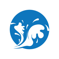 Fototapeta premium Water Wave symbol and icon Logo Template