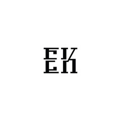 Obraz premium EK monogram logo design letter text name symbol monochrome logotype alphabet character simple logo