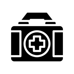 Obraz premium first aid kit glyph icon