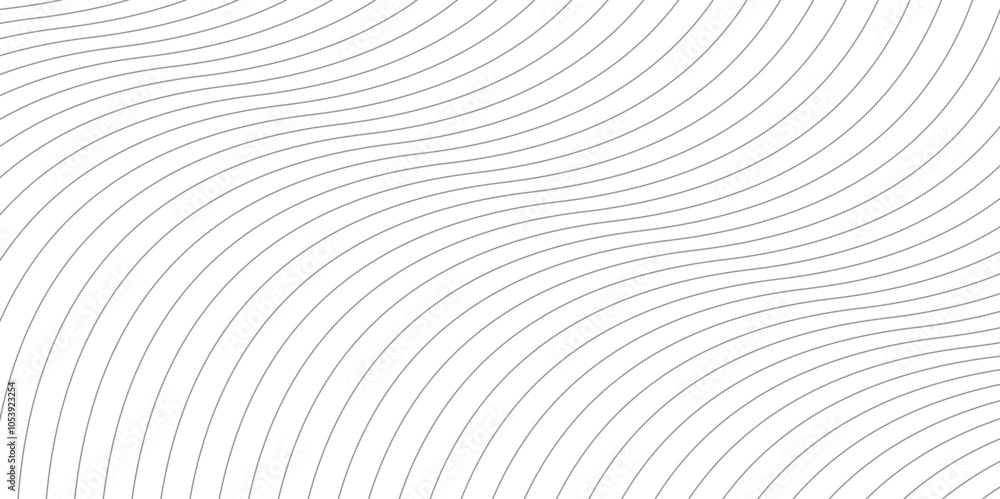 Poster curve wave seamless pattern line texture. abstract white and gray vector wave elegant striped diagon