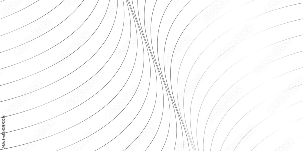 Poster curve wave seamless pattern line texture. abstract white and gray vector wave elegant striped diagon