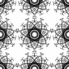 black and white background seamless pattern