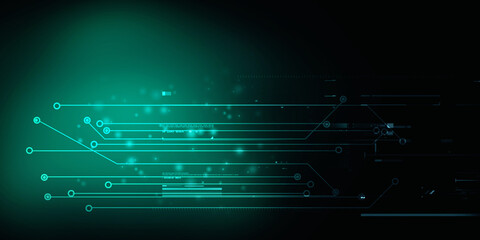 2d illustration Abstract futuristic electronic circuit technology background
