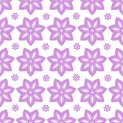 seamless pattern with small pink flower and big pink flowers