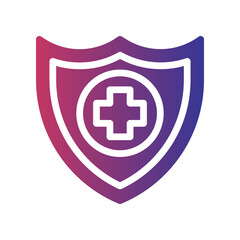 Obraz premium medical cross flat gradient icon
