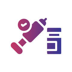 Fototapeta premium syringe flat gradient icon