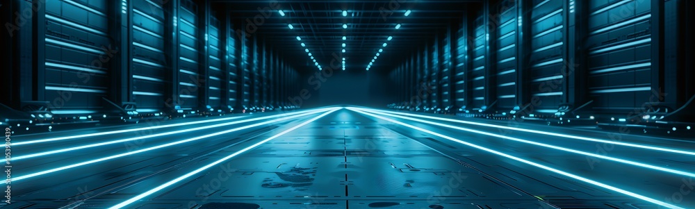 Aufkleber Automated Warehouse With AI Systems and Robotic Arms Managing Storage and Distribution With Efficiency