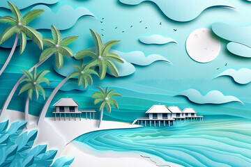 Papercut Tropical Paradise