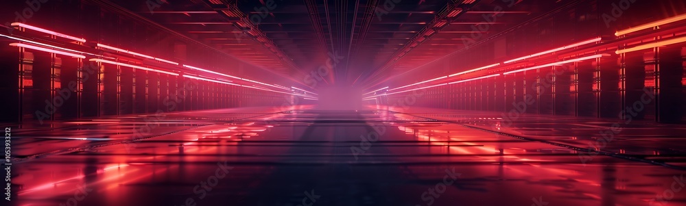 Aufkleber Automated Warehouse With AI Systems and Robotic Arms Managing Storage and Distribution With Efficiency