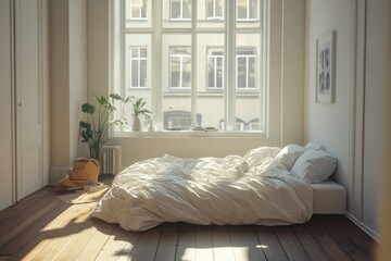 Cozy Bedroom with Natural Light and Minimal Decor