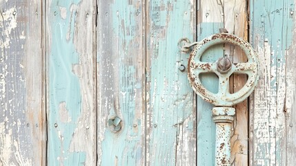 Retro-Inspired Mechanical Device with Modern Twist - Vintage Aesthetics Meets Contemporary Design on Weathered Wooden Surface