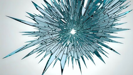 Naklejka premium Abstract background of shattered glass, broken into many pieces, creating a sharp, edgy pattern.