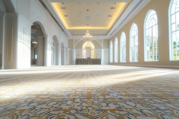Obraz premium Elegant Interior Space with Natural Light and Decorative Details